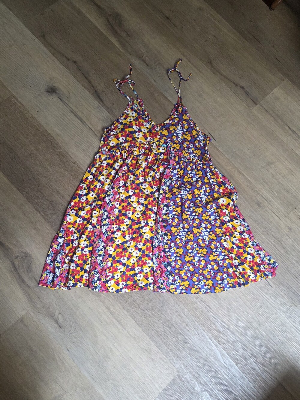 NWT Patrons Of Peace Floral Sundress in Yellow, Pink & Purple Sz M ~ Bin S